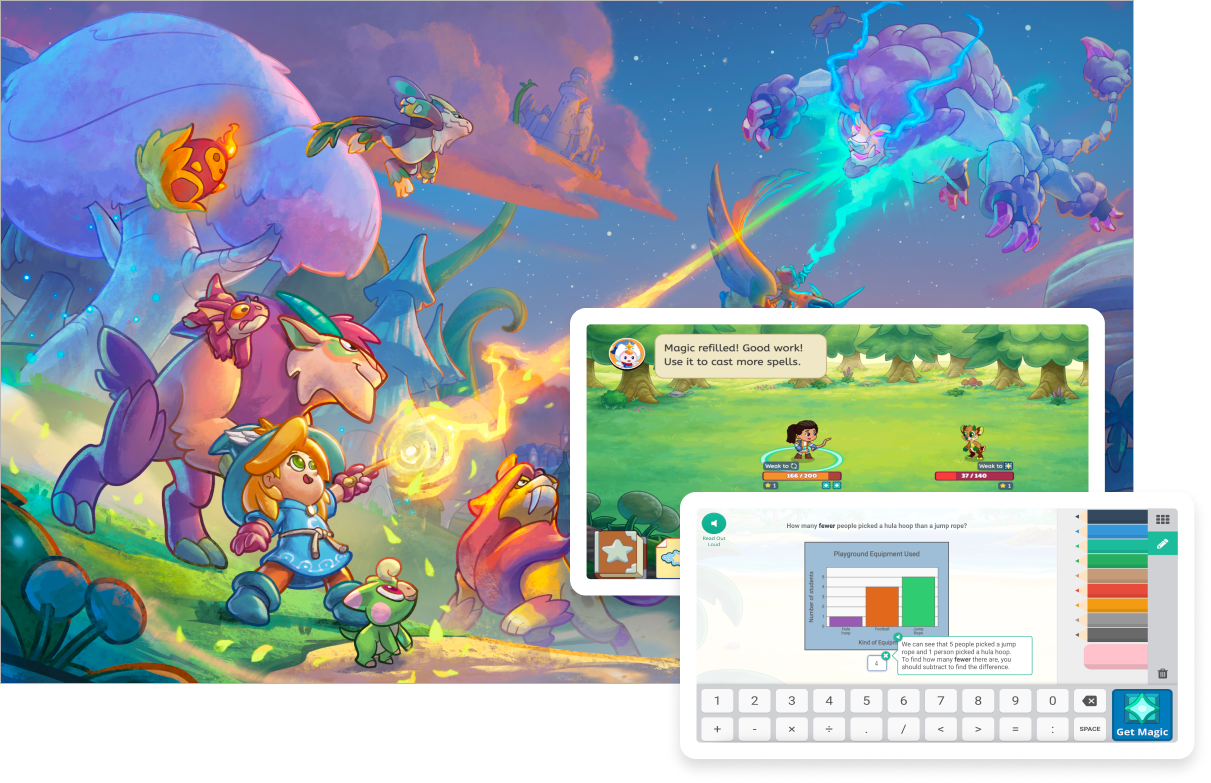 Child using ABCmouse for reading, math, and creative learning activities