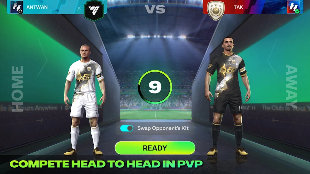 Real-time football match gameplay in FIFA Mobile